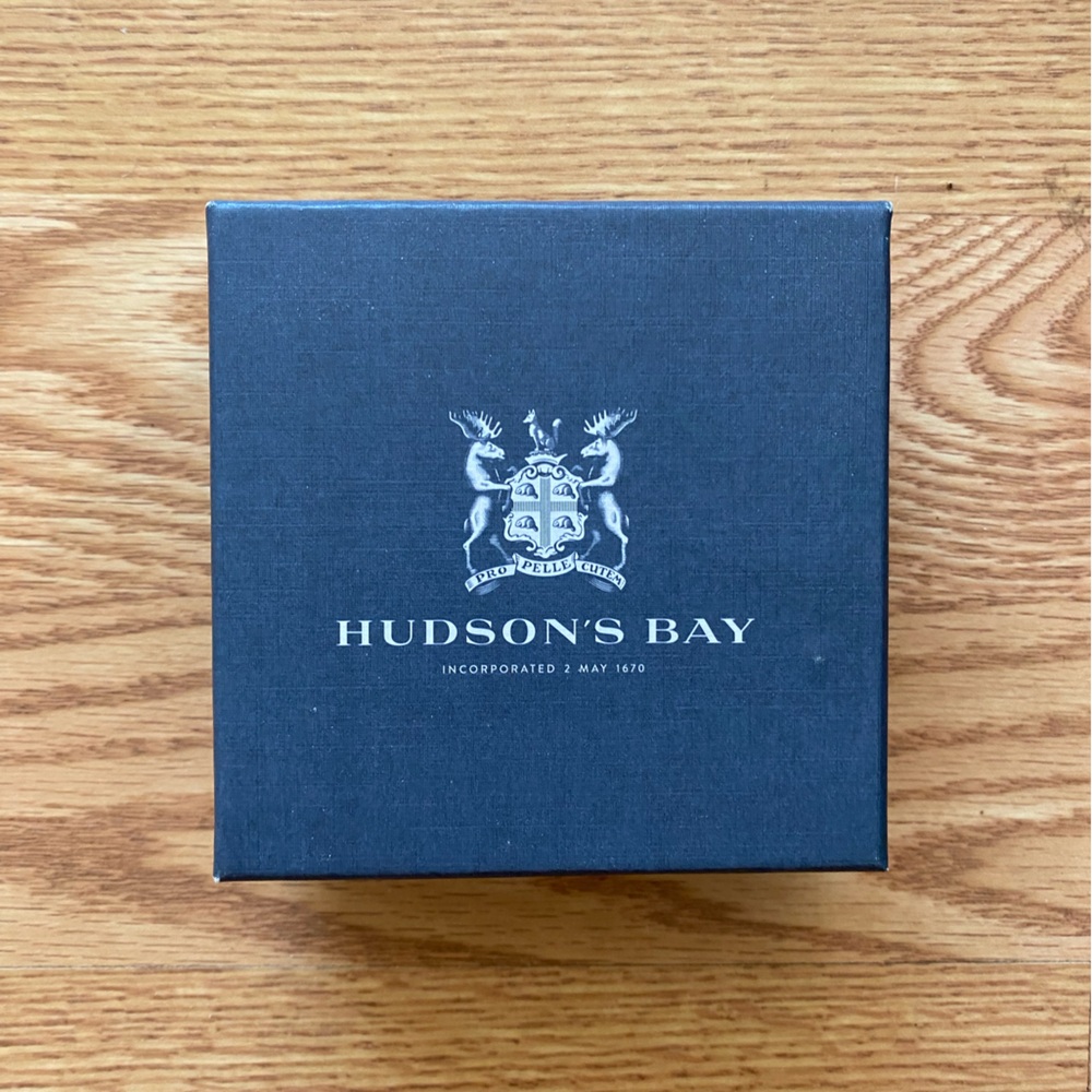 Authentic Hudson’s Bay small gift box with padding - navy blue